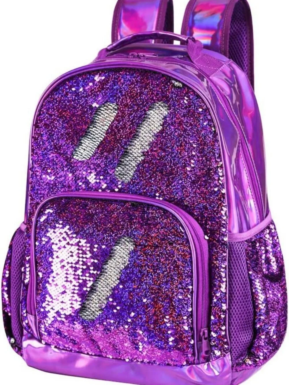 Holographic Sequin Backpack for Girls | Flip Sequin School Bookbag for Kids